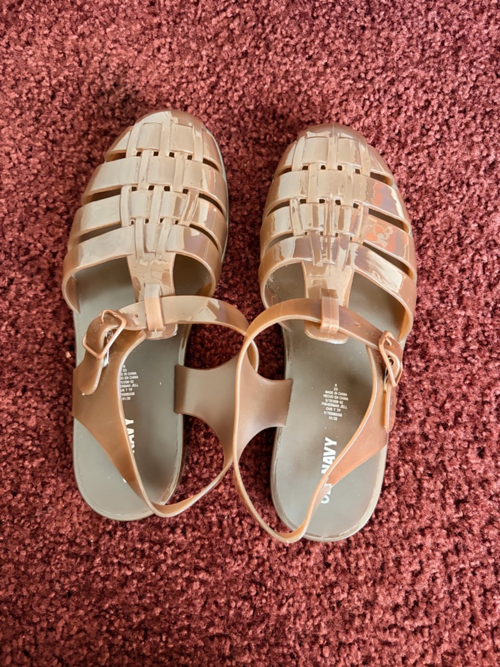 Old Navy Brown Jelly Fisherman Sandals